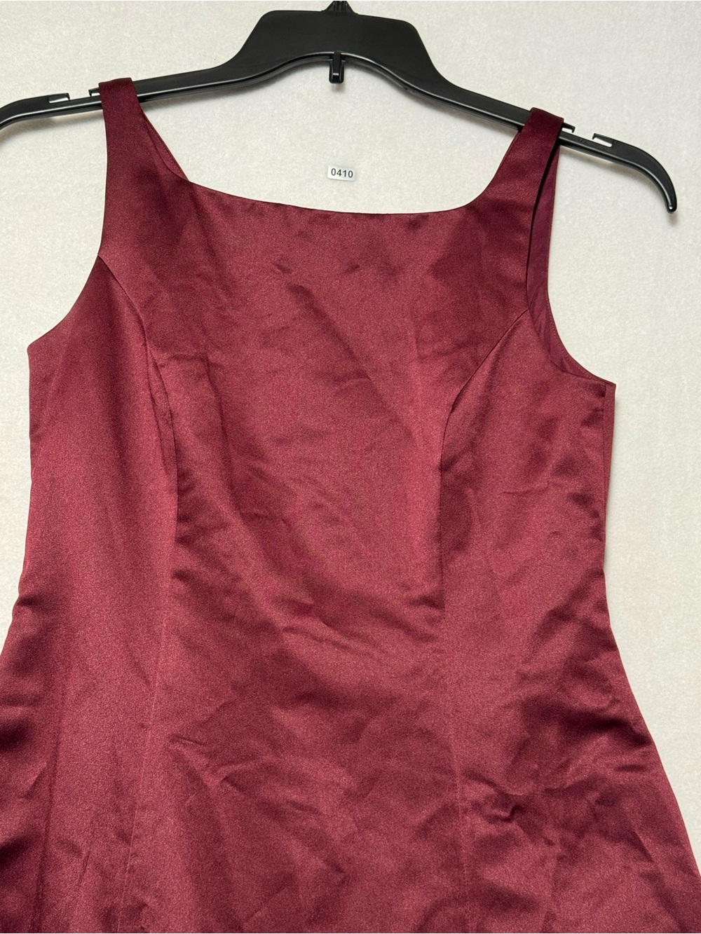Y2K Michaelangelo Vintage Burgundy Satin A-line Formal Gown Maxi Dress Women Sz8 - Picture 4 of 11